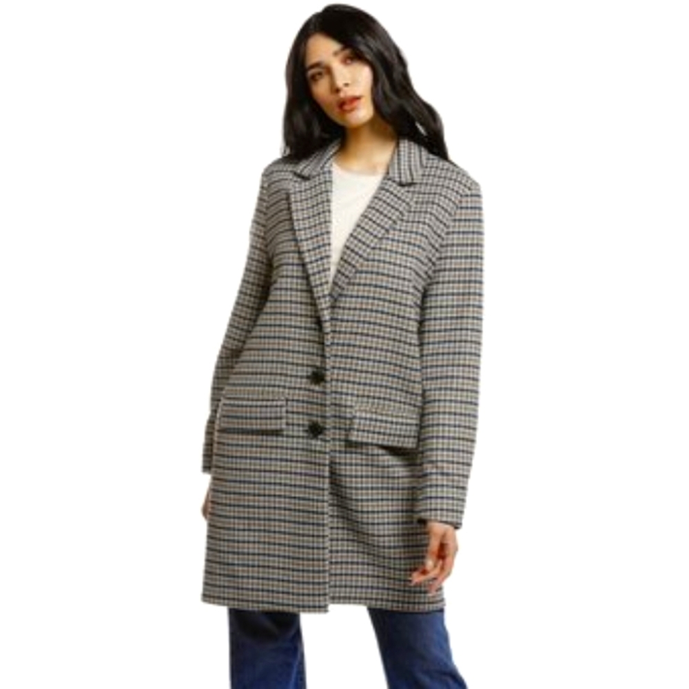 Levi's houndstooth cocoon coat